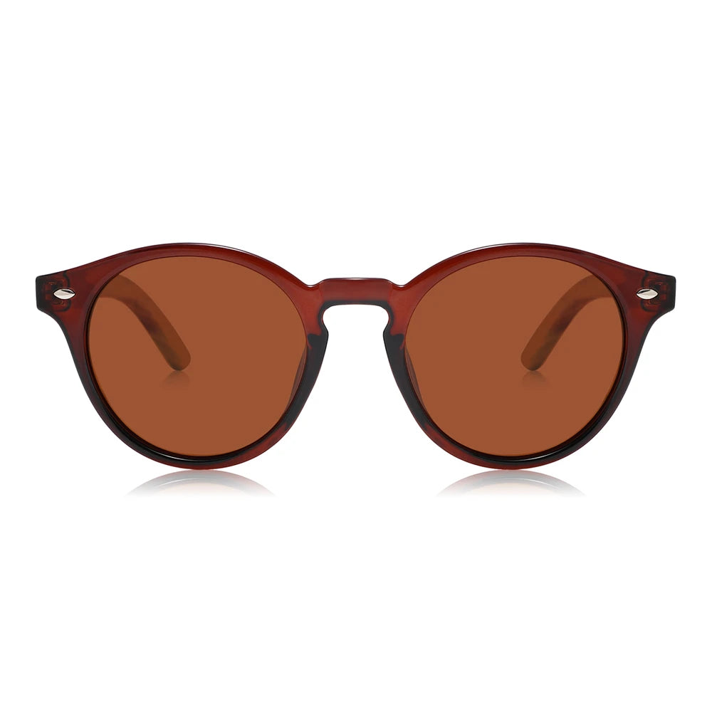 Amber Wood – Polarisierte Sonnenbrille mit Echtholz-Bügeln & UV400