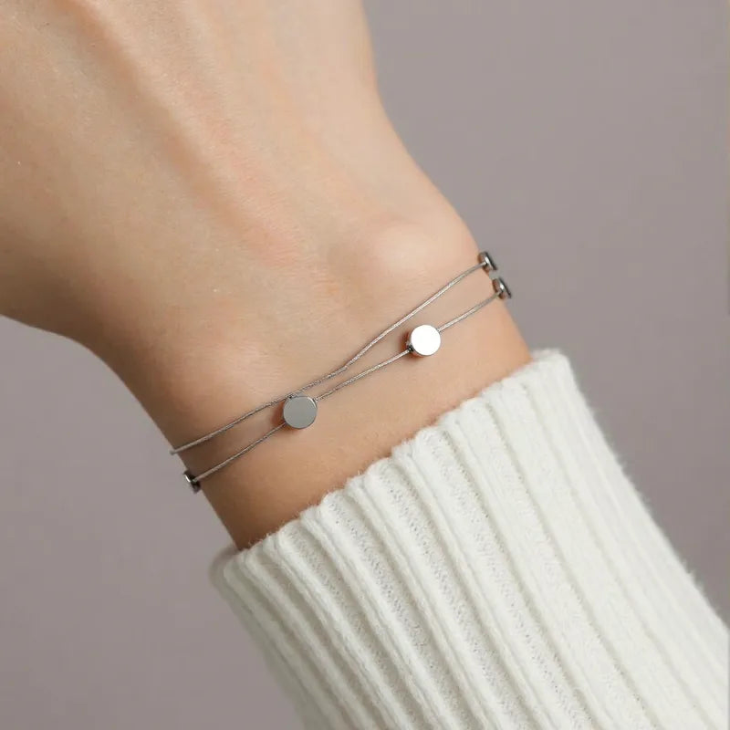 Filigranes Armband "Silver Dots" Edelstahl