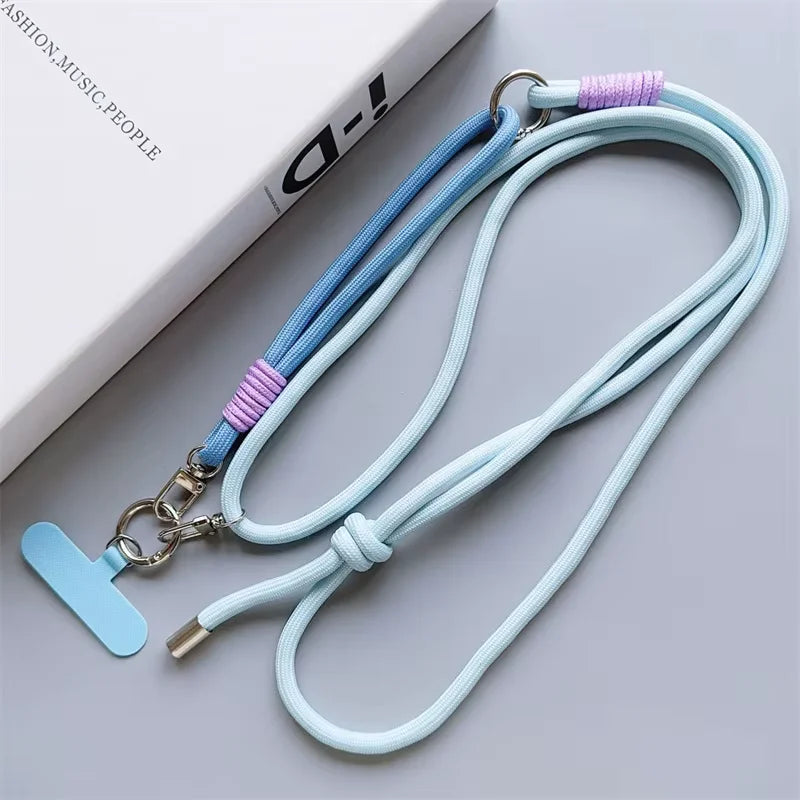 Handyband zum umhängen hellblau-blau mit Handschlaufe