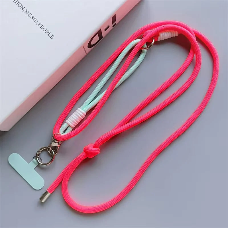 Handyband zum Umhängen pink-mint mit Handschlaufe