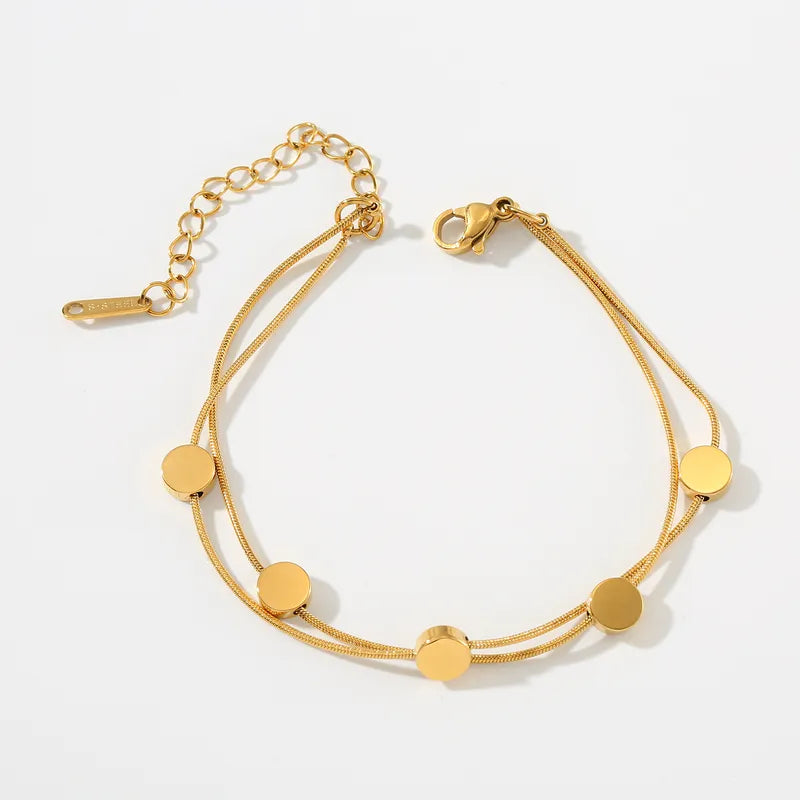 Filigranes Armband "Golden Dots" Edelstahl
