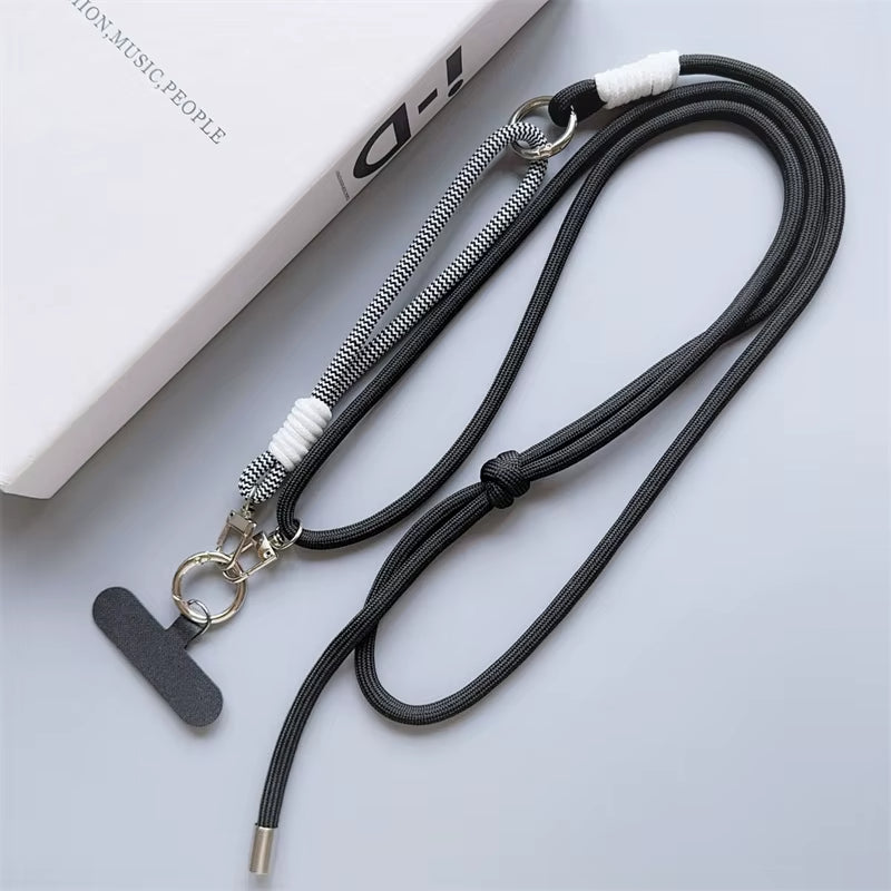 Handyband zum Umhängen schwarz-grau mit Handschlaufe